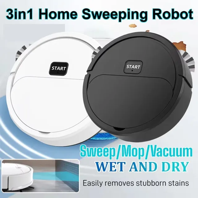 W pełni automatyczny odkurzacz zamiatający Robot zamiatający mopem podłogę Mini Cleaner do użytku domowego Lazybones Inteligentna zamiatarka 3 w 1