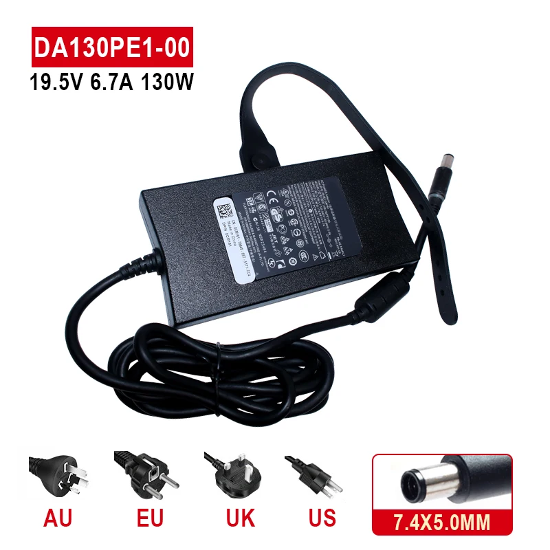 AC Adapter 19.5V 6.7A 130W Laptop Charger For Dell Lnspiron 15 5576 5577 7557 7559 7566 7567 17R N7110 XPS Gen 2 PA-4E P60F002