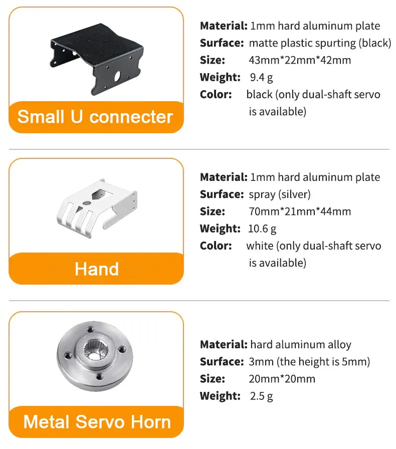 1 PC Metal Servo Bracket for LDX-227 LDX-218 LD-220MG LD-2015 LX-224 LX-824 LX224HV LX-824HV LX-225 Double-shaft Bus Servo