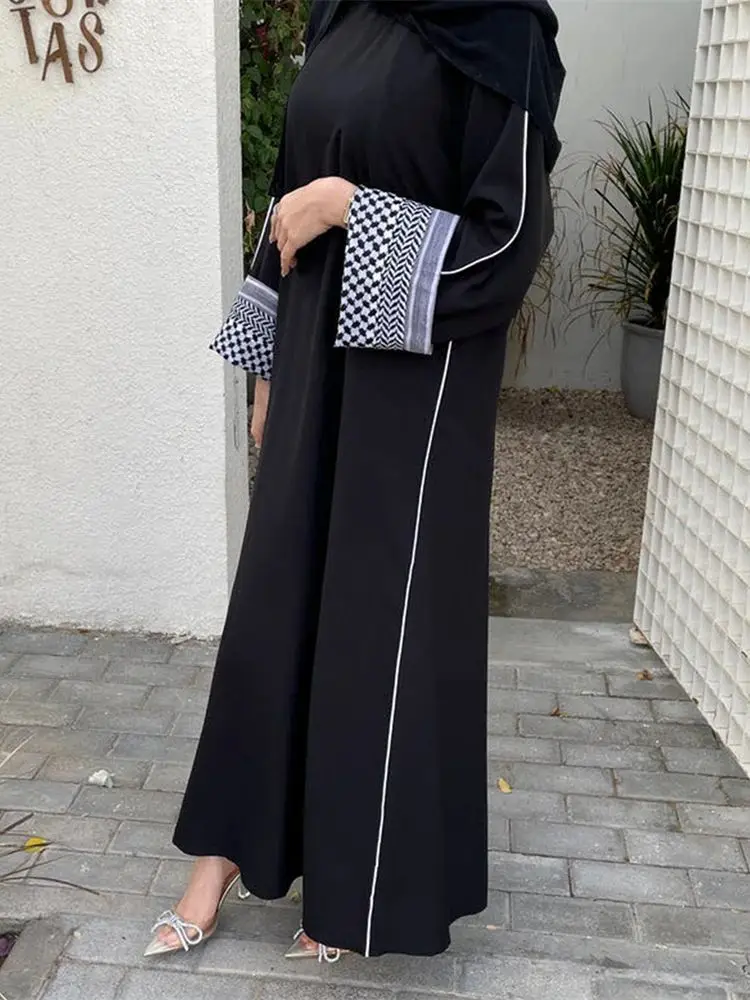 Ramadan Linen Kaftan Dubai Abaya Islam Muslim Modest Dress Kaftan Abayas For Women Kebaya Caftan Marocain Robe Femme Musulmane