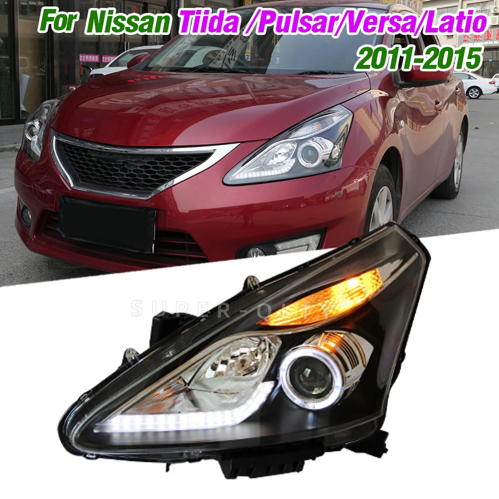 Eagle Eye For Nissan Pulsar/Versa/Latio Tiida 2011-2015 Headlights Assembly Modified LED HeadLights Plug And Play 2PCS