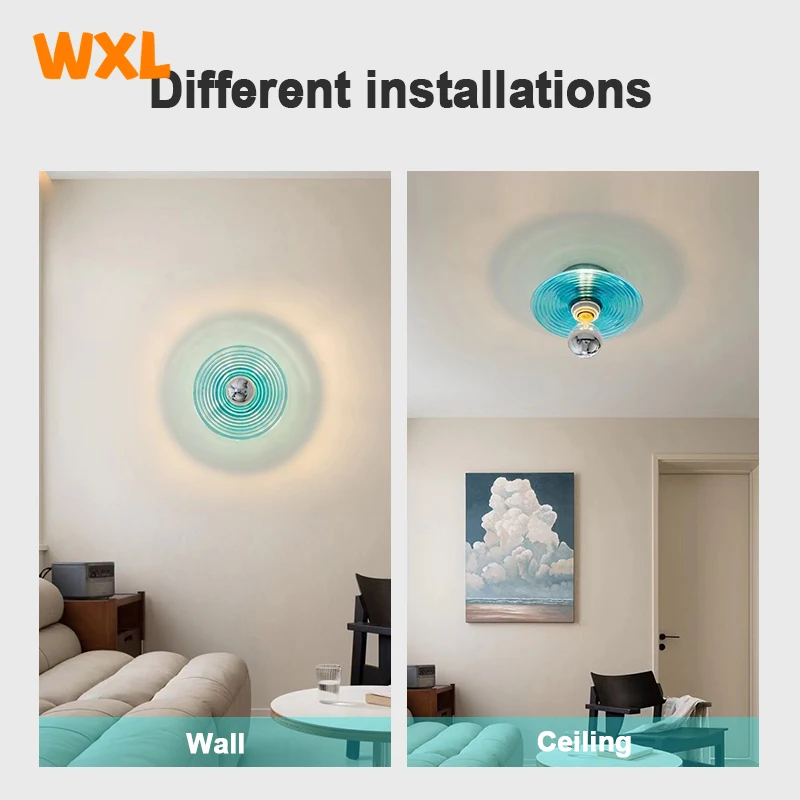 القرون الوسطى المموج الزجاج الملون الجدار الشمعدان مصمم الرجعية خمر ضوء ملون الممر الشرفة الممر مصباح السقف الزخرفية