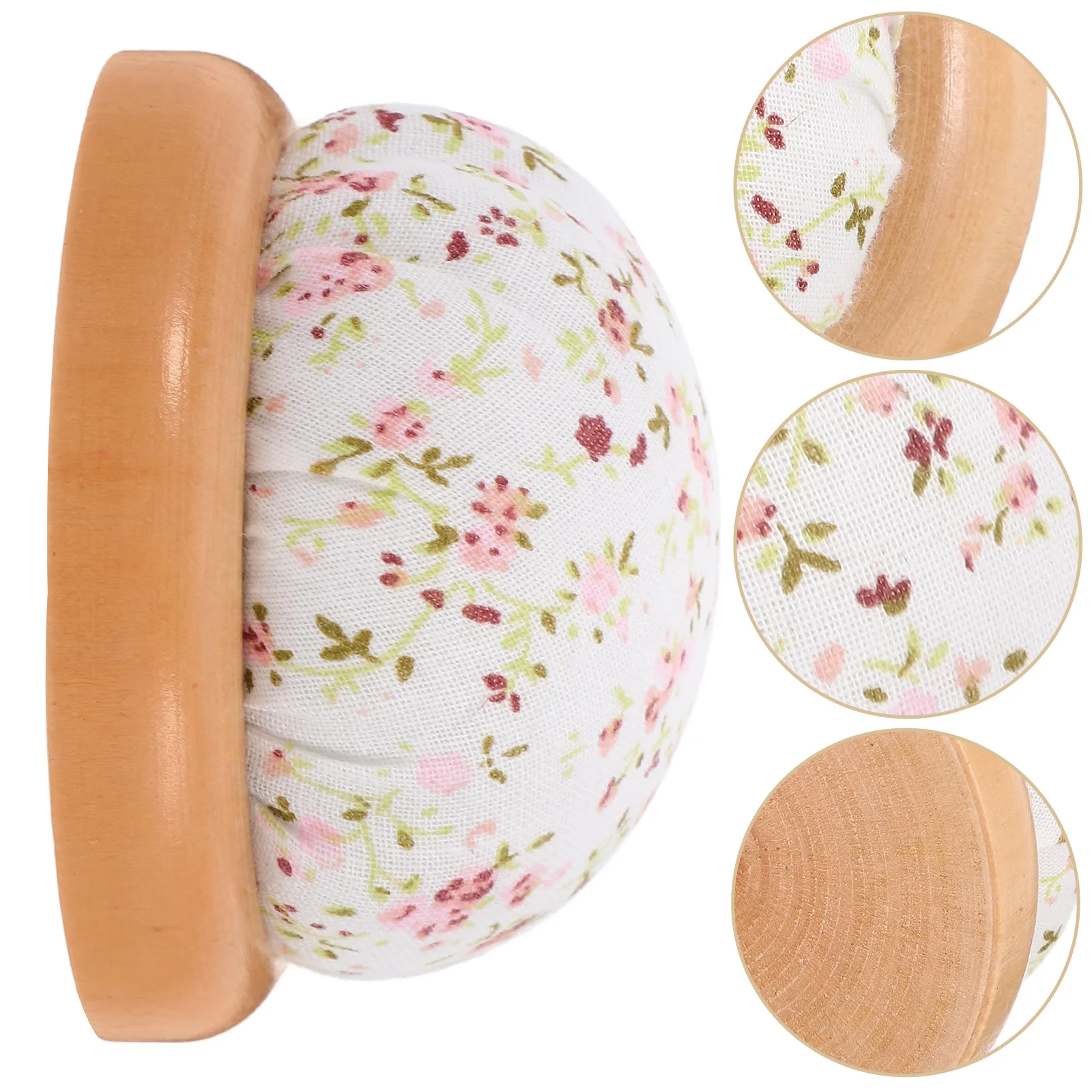 

Pin Bag Brace Pads Accessories Holder Sewing Needle Wood Delicate Cushion Pincushions for Embroidery Supply Compact Tool