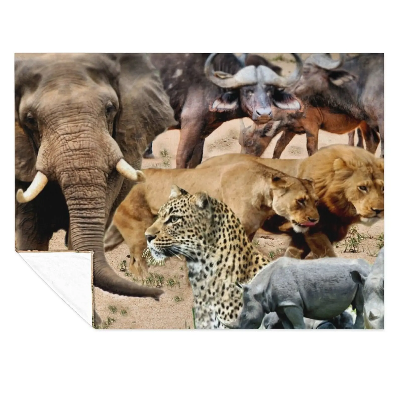 

AFRICA'S BIG 5 - DIE GROOT 5 Throw Blanket Softest Giant Sofa Plaid Thermal Blankets