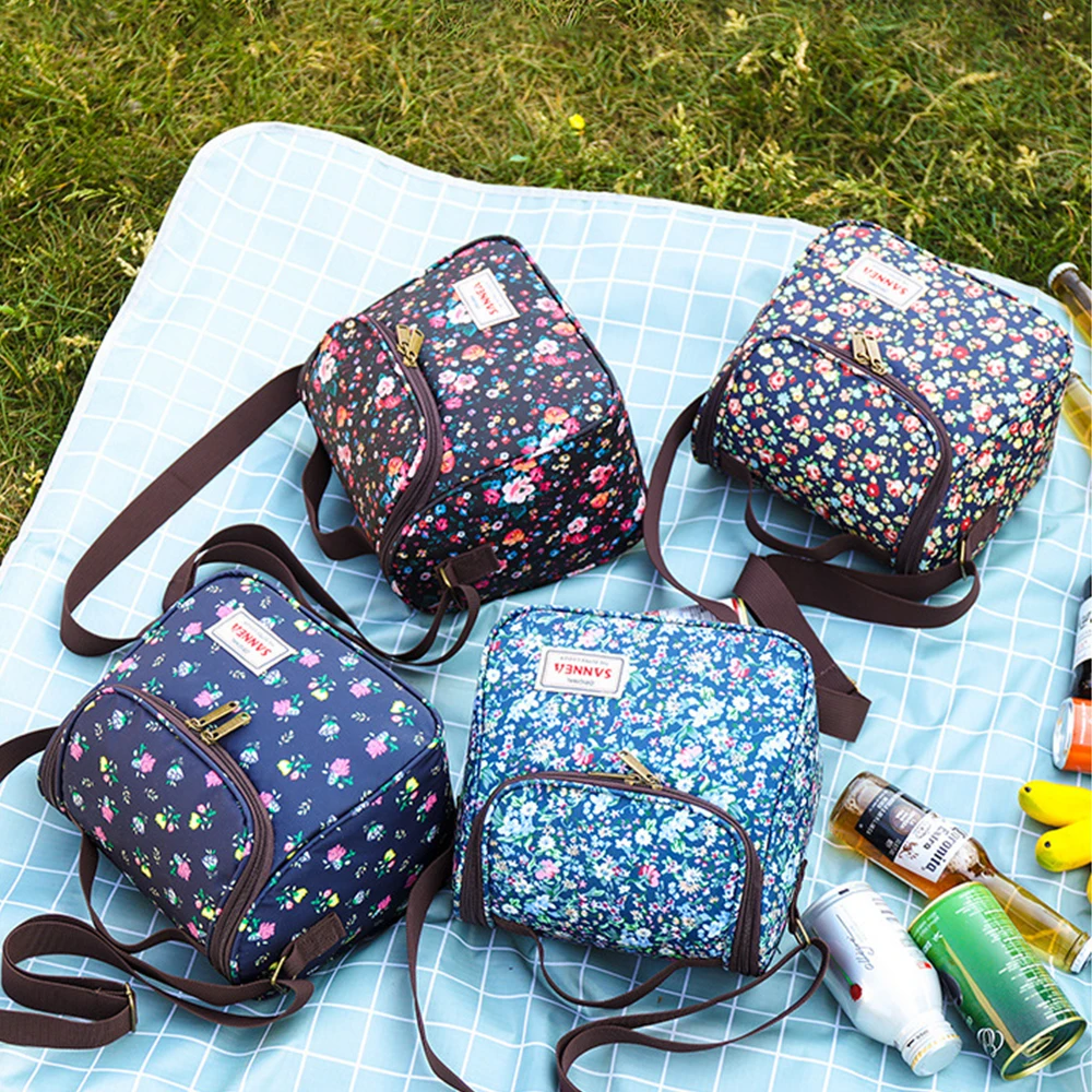 Printed lunch bag with thick insulation layer and ice pack, non food contact