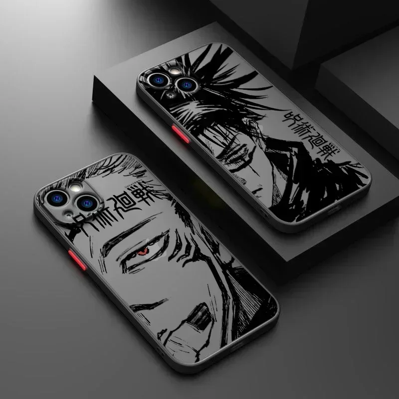 Jujutsu Kaisen Anime For Apple iPhone 15 14 13 12 mini 11 XS XR X 8 7 Pro Max Plus TPU Frosted Translucent Phone Case