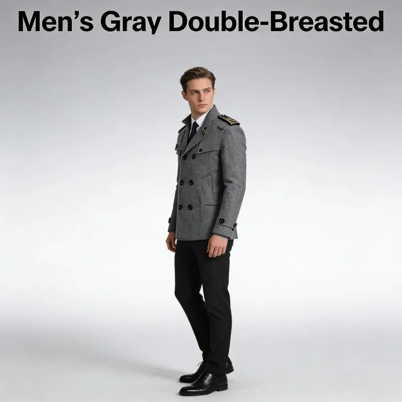 

2026 Новое мужское пальто на заказ, классическое деловое повседневное пальто средней длины для офиса и осень-зима