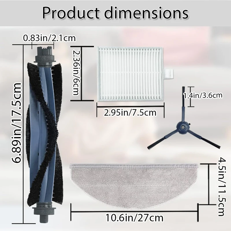 Gran oferta de accesorios para Robot aspirador Eufy G50 Hybrid/L60 Hybrid/L60 Hybrid SES, cepillos principales, cepillos laterales, filtros, mopa Pa