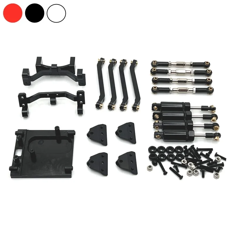 New MN99S Metal Chassis Link Rod Pull Rod Mount Oil Shock Absorber Motor Mount Set 1/12 RC Car Upgrade Parts Accessories