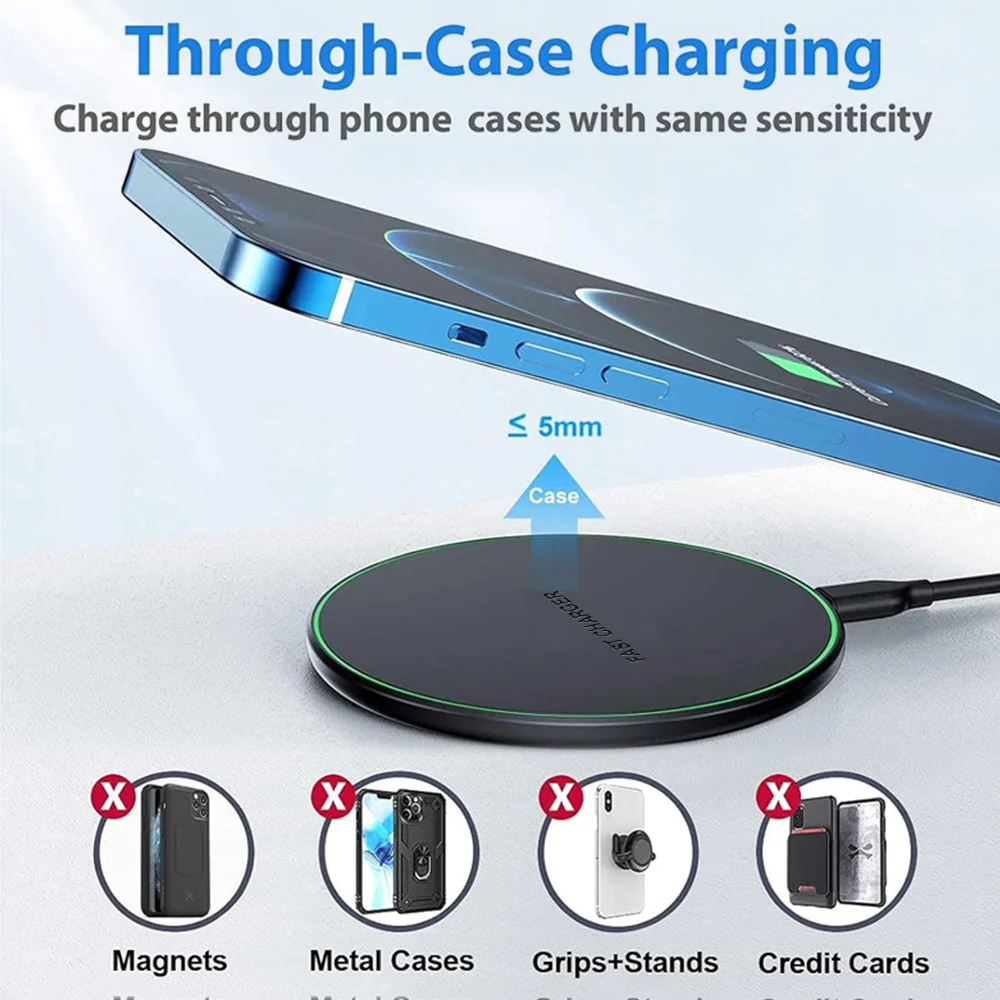 40W Wireless Charger Stand Fast Charging Dock for iPhone 17-11 X XR Samsung S22 S21 Xiaomi Android Phones - view 5
