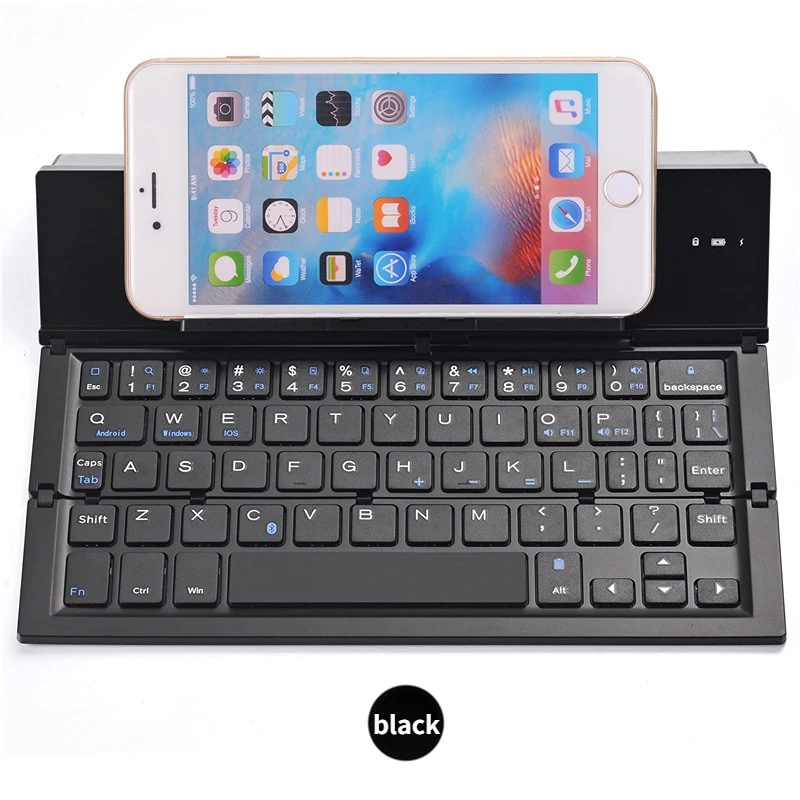 Utility New Folding Bluetooth Keyboard Aluminum Alloy Mobile Phone Tablet Universal Mini Portable