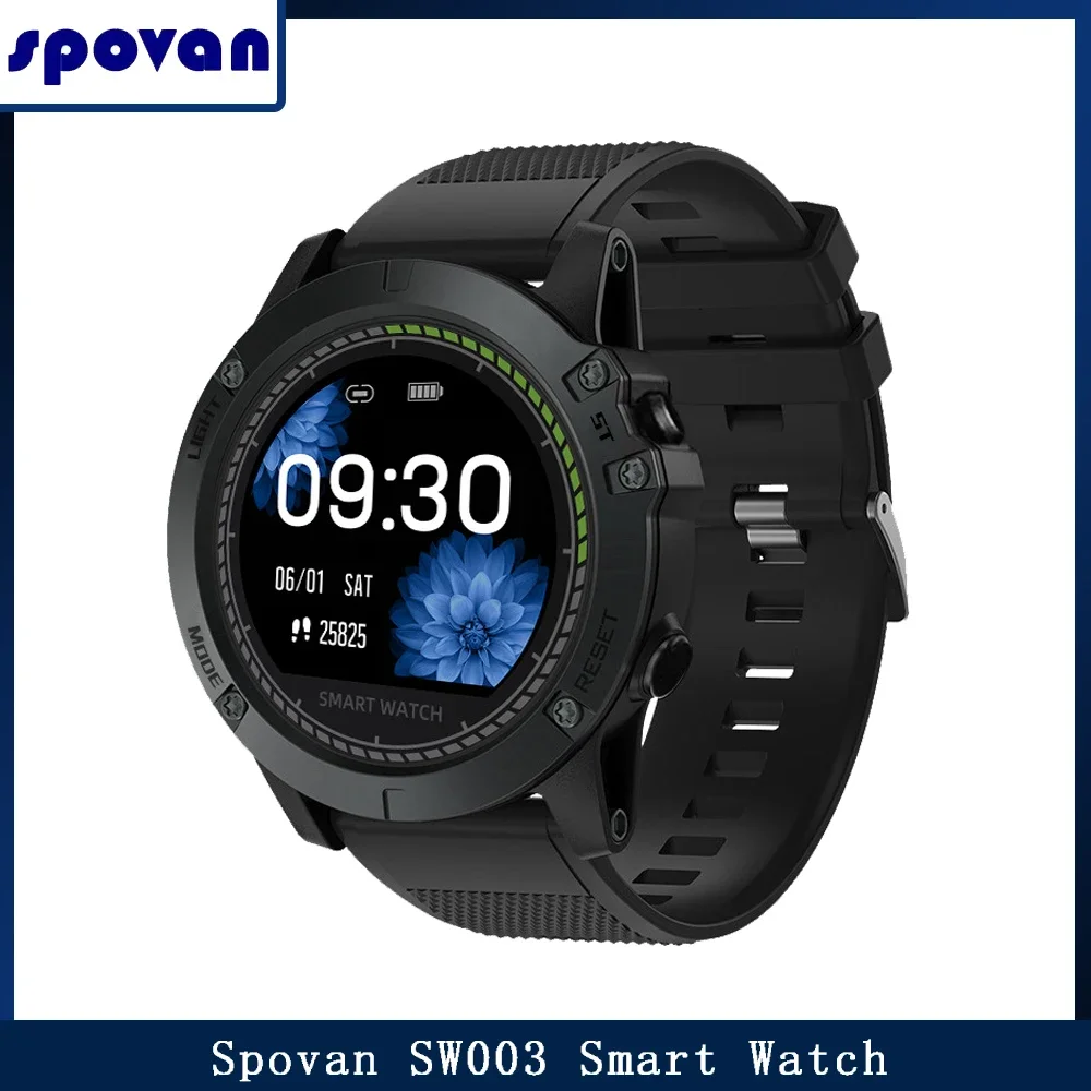 Spovan SW003 SmartWatch full touch screen blood oxygen Heart Rate Monitor Fitness Sleep Monitoring Waterproof Sport Reloj