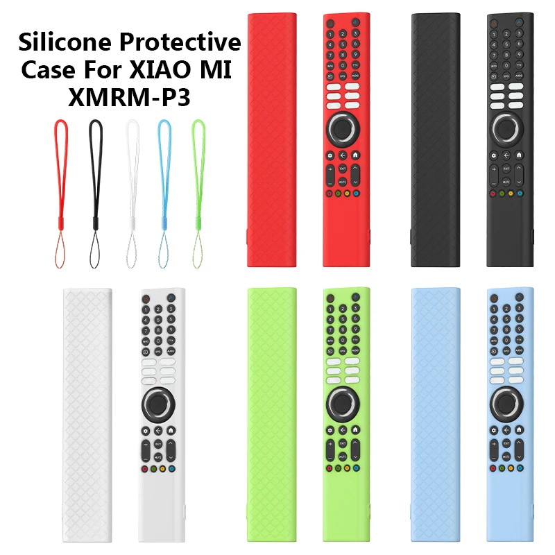 Carcasa de silicona suave para mandos a distancia Xiaomi XMRM-P3, fundas protectoras con textura antideslizante, viene en colores brillantes para visibilidad