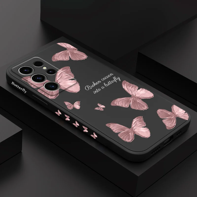 

Fluttering Butterflies Phone Case For Samsung Galaxy S25 S24 S23 S22 S21 S20 S10 S10E FE Ultra Plus Note 20 Ultra Silicone Cover