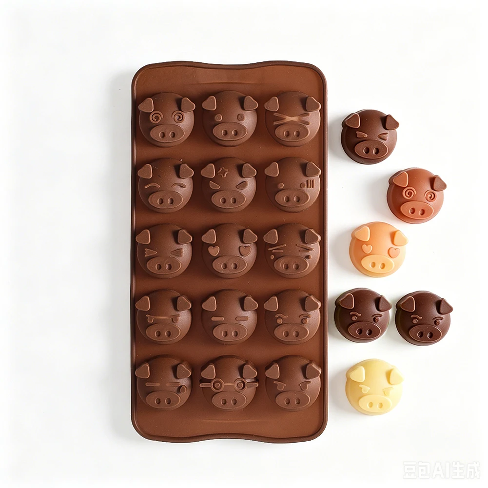 Cartoon varkens emoji hart roo - Soap Making Jelly recensie en prijs