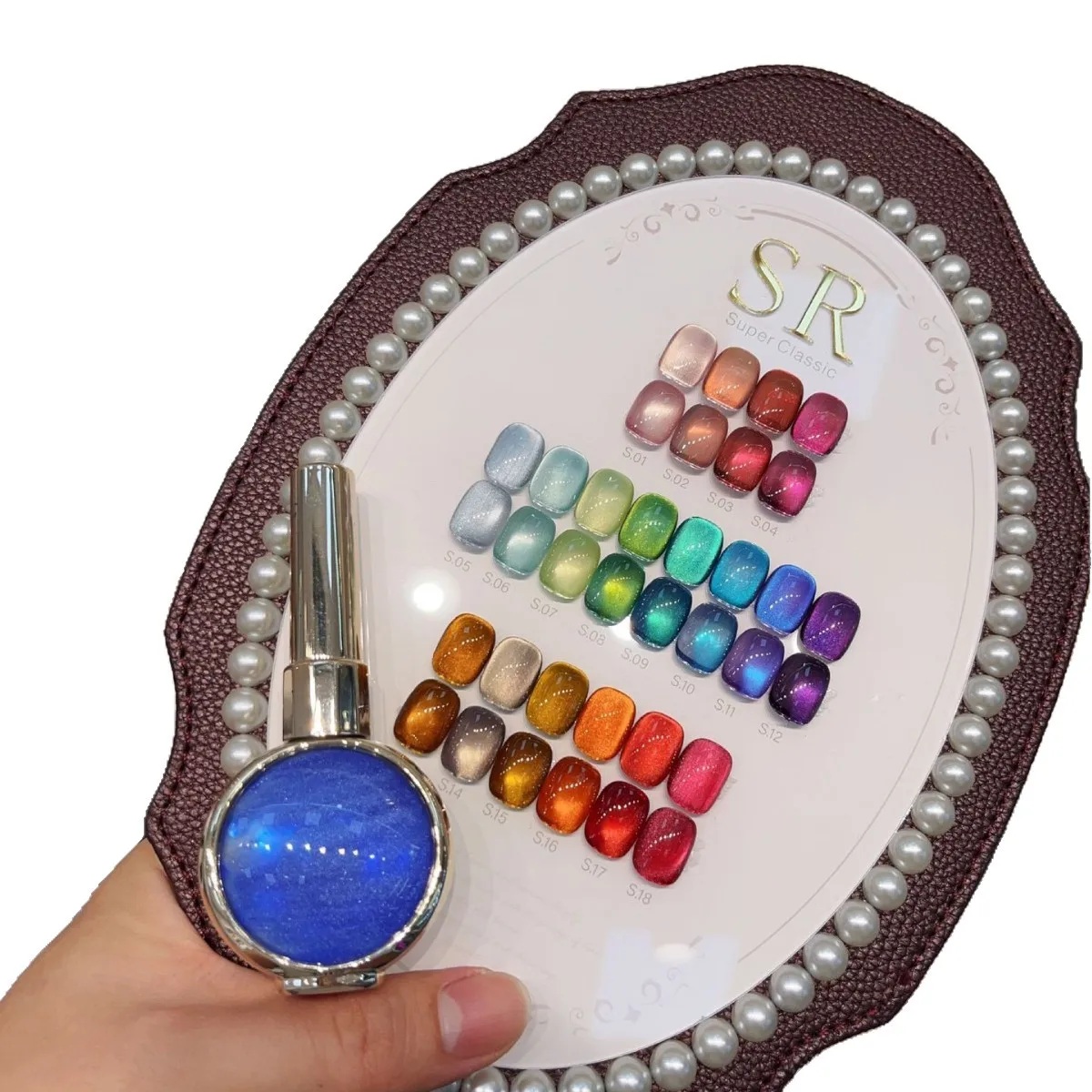 SR 2026 New 18 Colors 24 Colors Moonlight Cat Eye Nail Gel Set High Quality Long-Lasting Non-toxic Uv Gel for Salon Wholesale