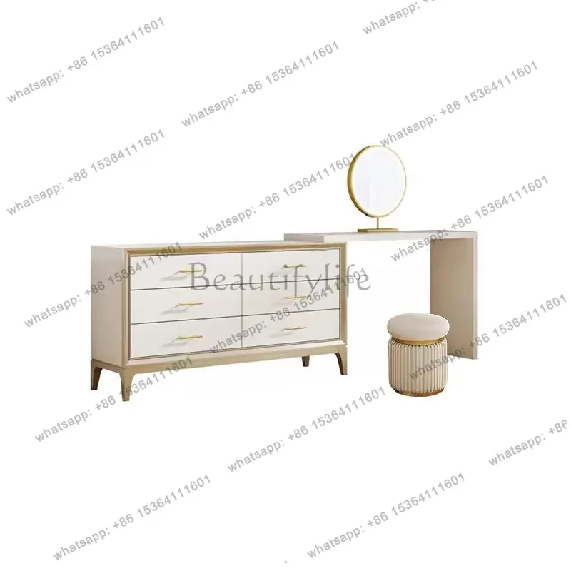 

American light luxury dresser French cream style new corner makeup table