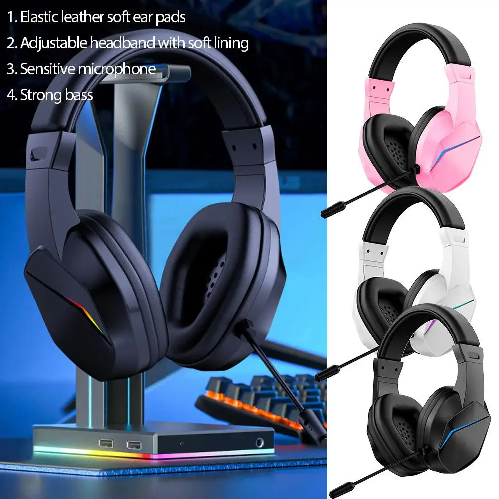 Wireless Gaming Headsets for Ps5 PC Dynamic RGB Noise-canceling Microphone HIFI Sound Effects Gaming Headphones Y6X9