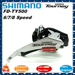 SHIMANO-desviador delantero TOURNEY FD-TY500, montaje de banda de abrazadera oscilante superior, trenes de transmisión de 3x3x7 y 6 velocidades