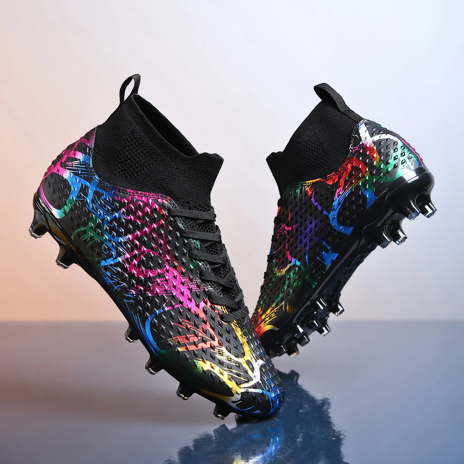 Men Soccer Shoes Chlidren Futsal Non Slip Football Boots Grass Indoor Sports Cleats Football Shoes Kids Trainling Fast Sneakers