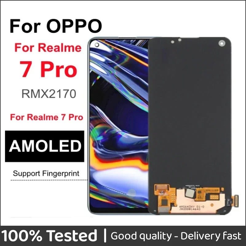 

6.4" AMOLED For OPPO Realme 7 Pro LCD Display Touch Screen Digitizer Full Assembly for Oppo RMX2170 Realme 7 Pro lcd