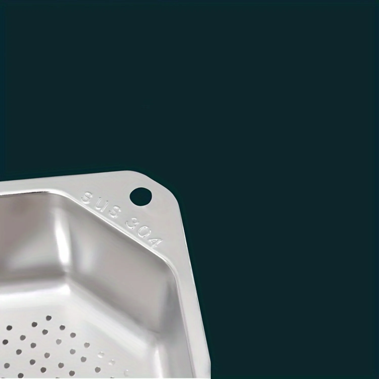 1pc, Drain Basket, Triangular Sink Filter, Stainless Steel Over-the-Sink Strainer  Colander, Vegetable Drainer