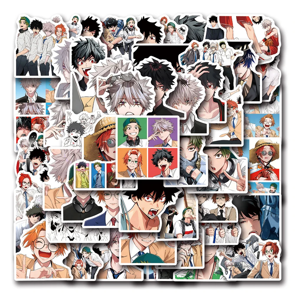 10/30/54pcs New Anime Phantom Busters Stickers Cool Cartoon Sticker Stationery Phone Luggage Bike Japanese Manga Decals Packing