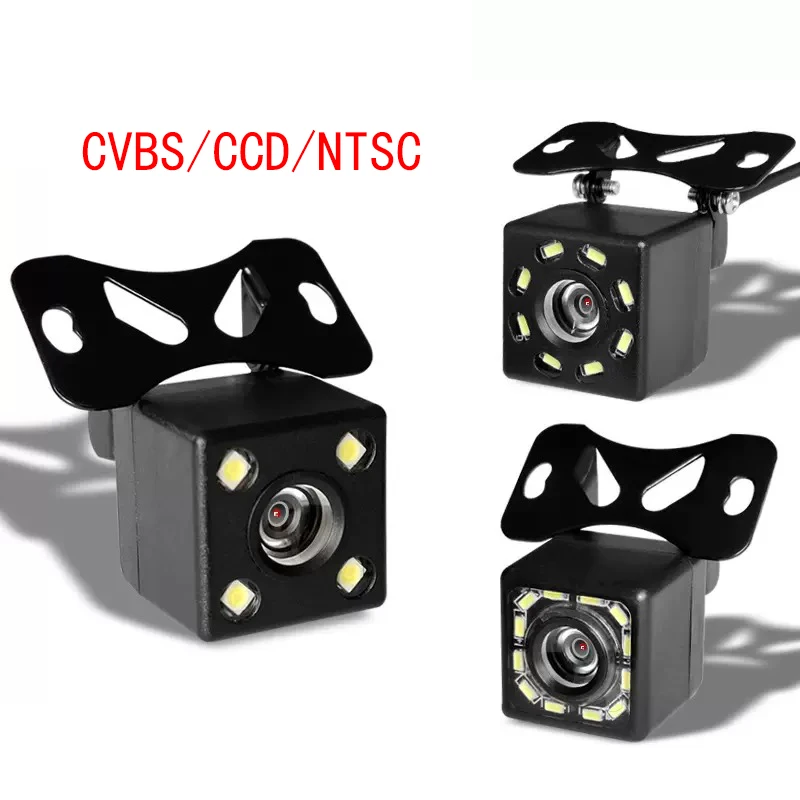 JISUIDA Car Universal 12LED High Definition Night Vision Reversing 8LED Rear View Camera Monitoring CCD Chip 4LED Lights