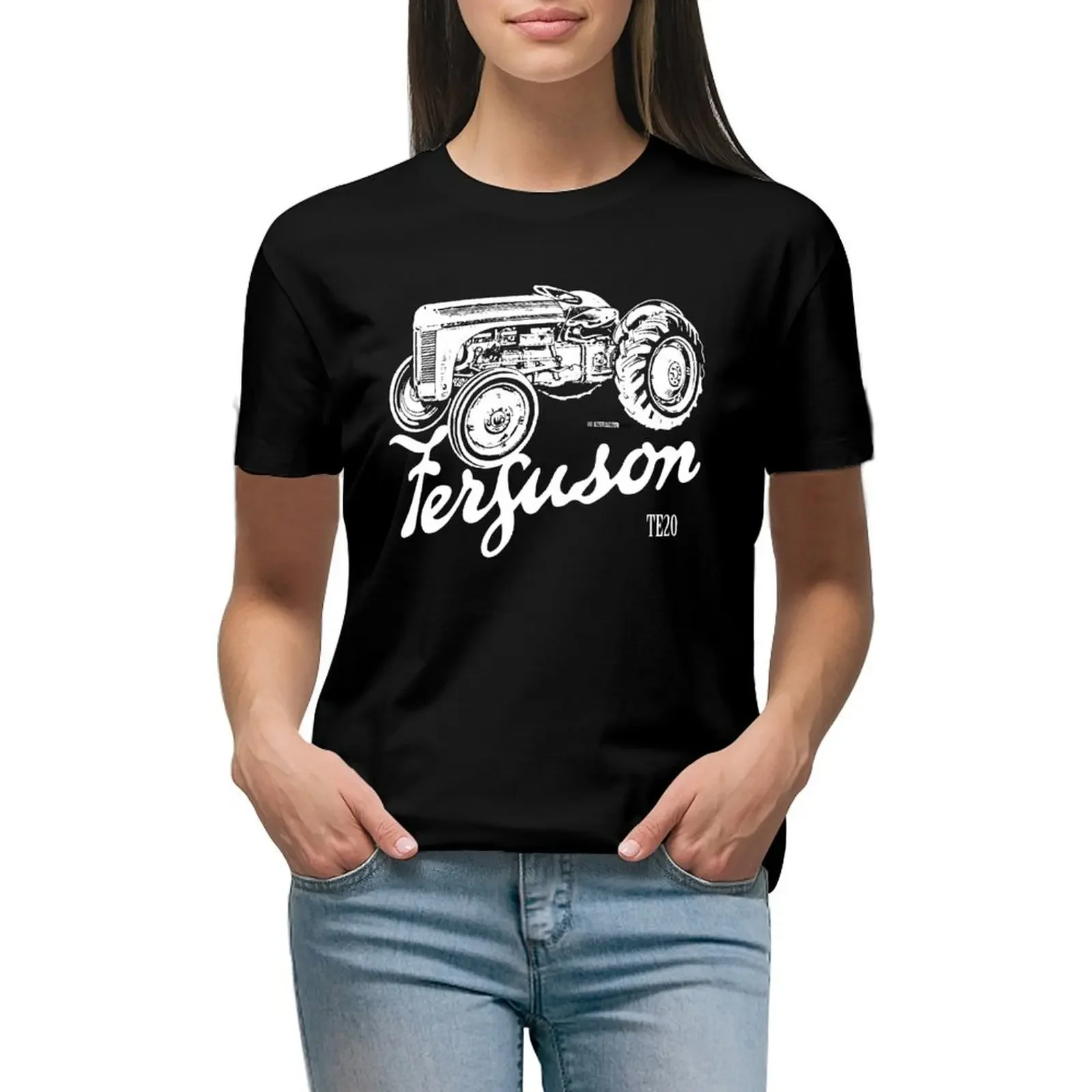 

Classic Ferguson TE20 script and illustration T-Shirt Blouse aesthetic clothes animal print cropped t shirts for Women