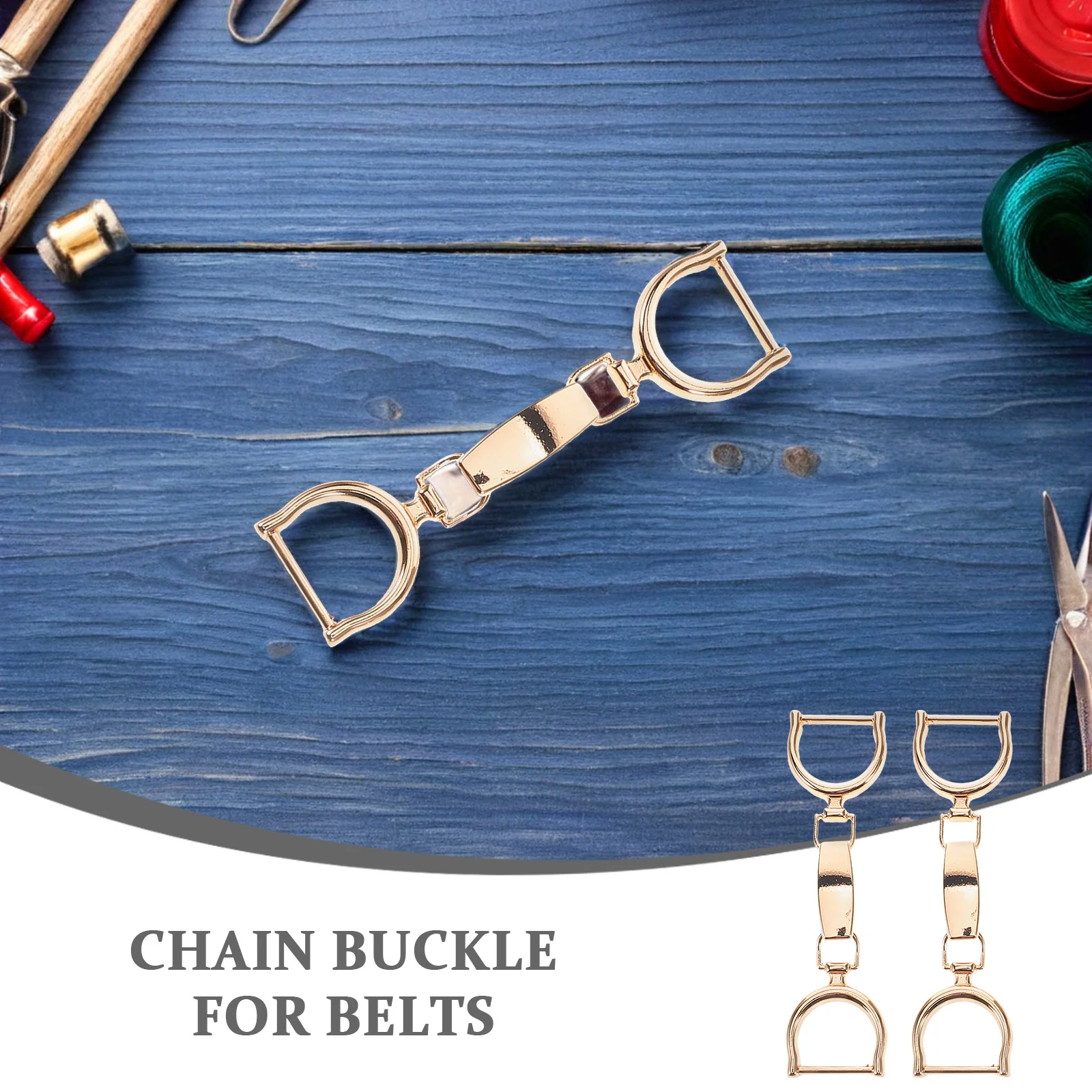 6 قطعة مشبك سلسلة سبيكة مشبك معدني أنيق لأحزمة قابلة للتعديل السراويل حقائب اليد الأحذية سحر بت حلقة الأجهزة الغربية تك