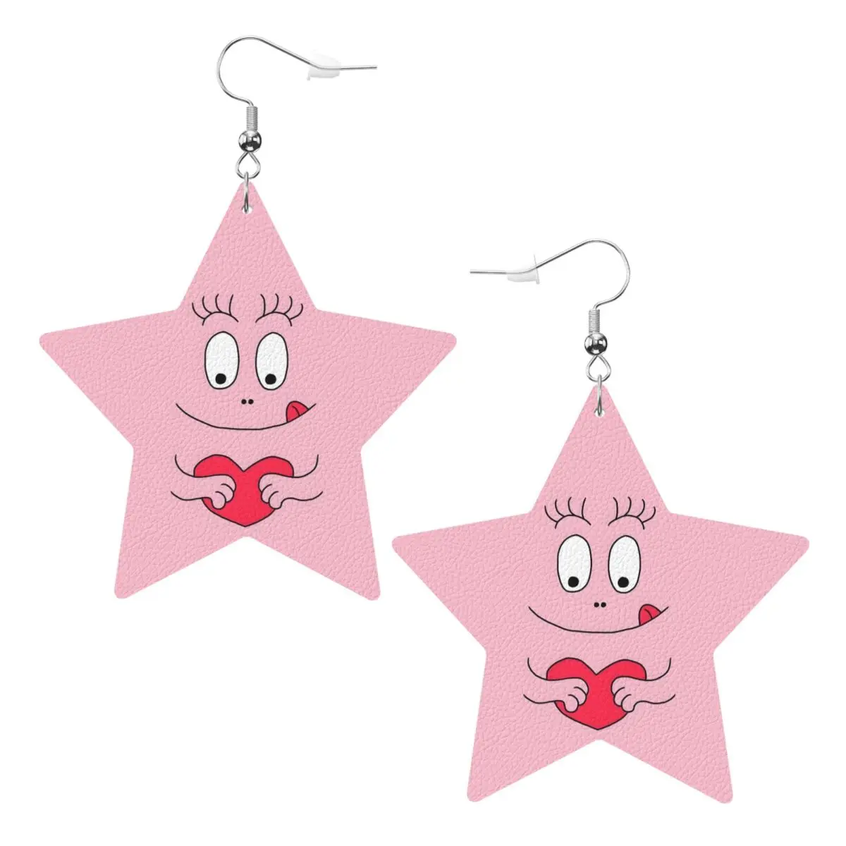 

Custom Funny Cartoon Barbapapa Wallpaper Dangle Drop Earrings Leather Earrings for Women Fashion For Party