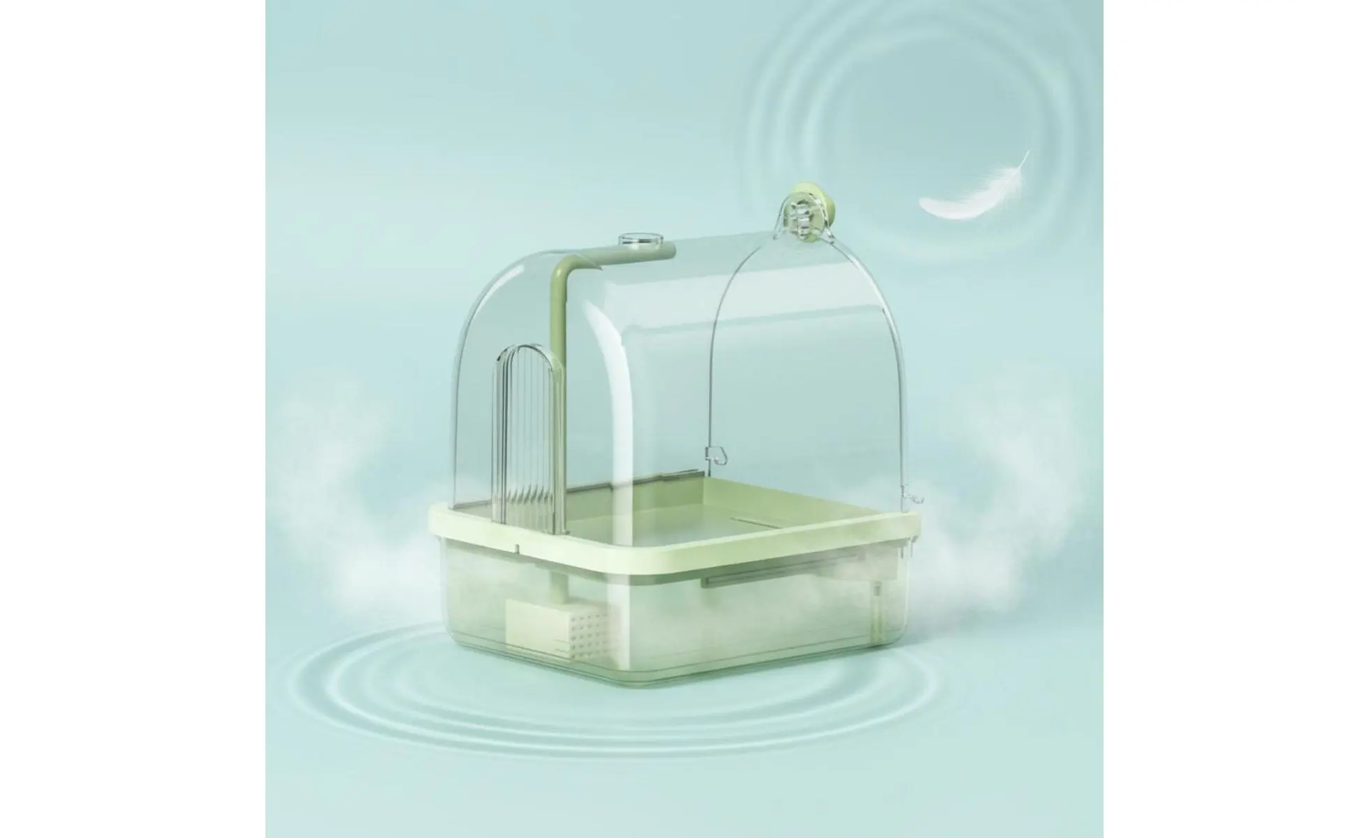 Automatic Bird Bath Wireless Sensor Parrot Bathtub Bird Shower Tub Transparent Cover Pet Supplies Non
