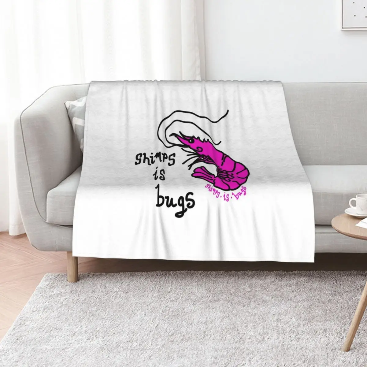 Shrimps is bugs V1 Throw Blanket Giant Sofa Summer Beddings Plaid Furrys for babies for winter Blankets