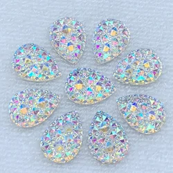 10*14mm&13*18mm&18*25mm Crystal AB Resin Flatback Rhinestones Crystal Stones Non Hotfix Scrapbook Strass for DIY Crafts