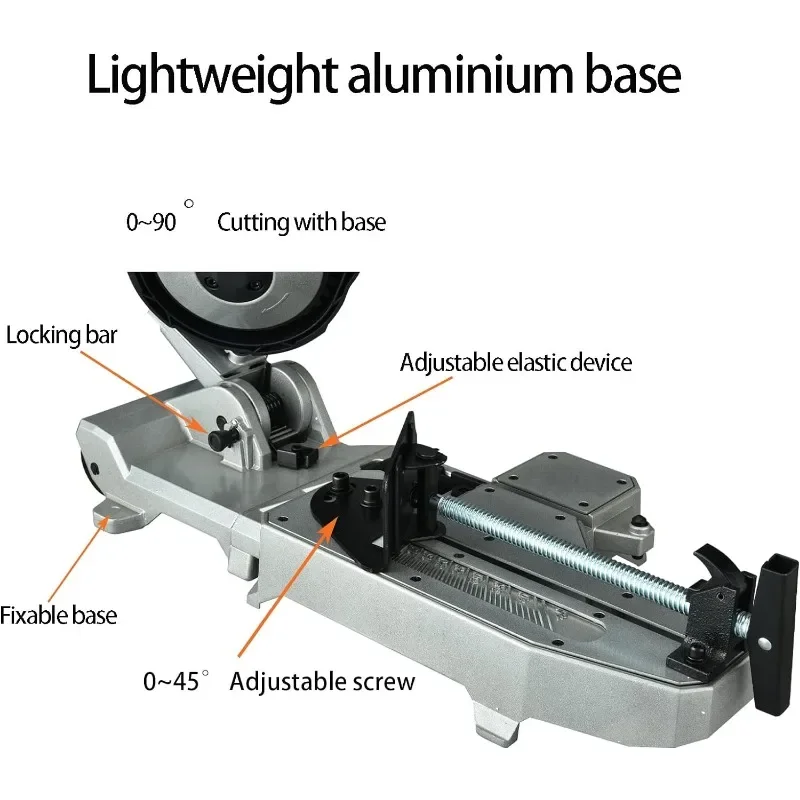 منشار maxt محمول باليد مع قاعدة ألومنيوم خفيفة الوزن ، قطع أوتوماتيكي متعدد الأغراض ، سرعة متغيرة ، 5 بوصة ، 10 أمبير