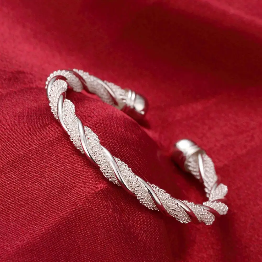 Trendiges Armband aus 925er-Sterlingsilber mit großen Armreifen, niedliche Charms für Damen, Damen, Modeschmuck, Anpassung, Manschette, Hochzeit, Luxus