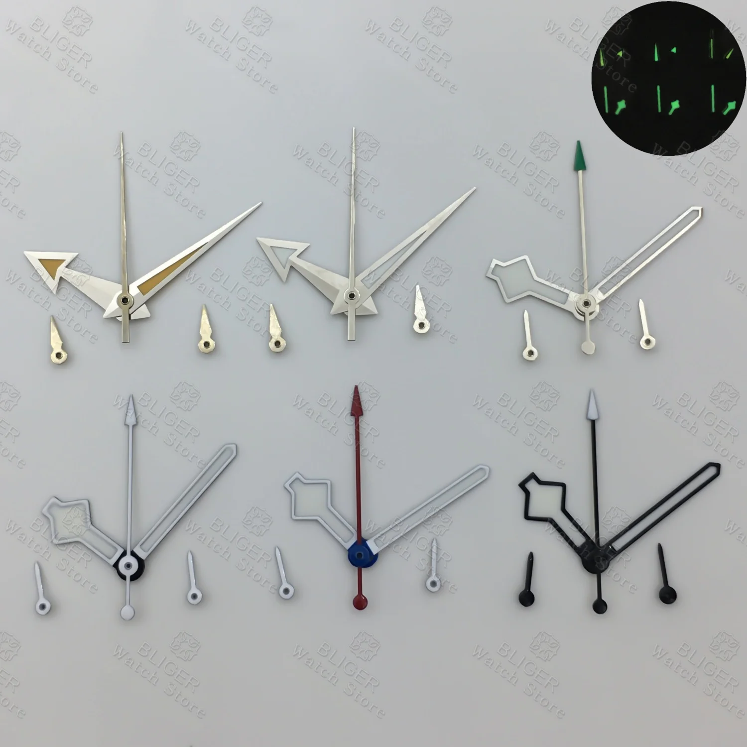 BLIGER VK64 Watch Hands Snowflake Hands Broad Arrow Watch 5-Hands Fit VK64 Movement Watch Pointer Accessories Replacement