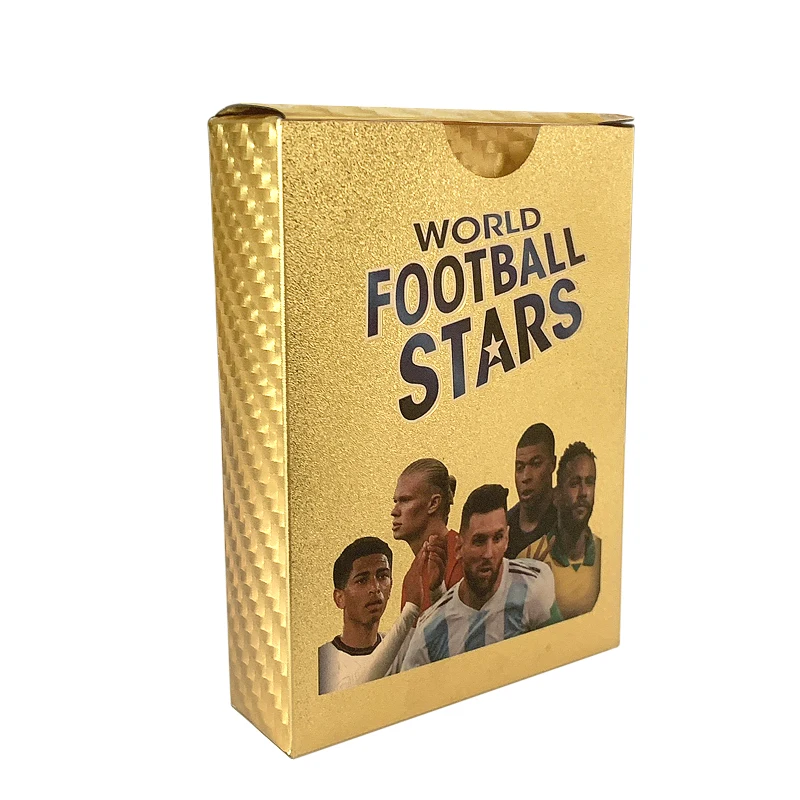 World Football Stars 27/55 Pcs Limited Edition Gold Cards  Plastic Material Football Player Toys Card Children\'s Fan Gifts Pack