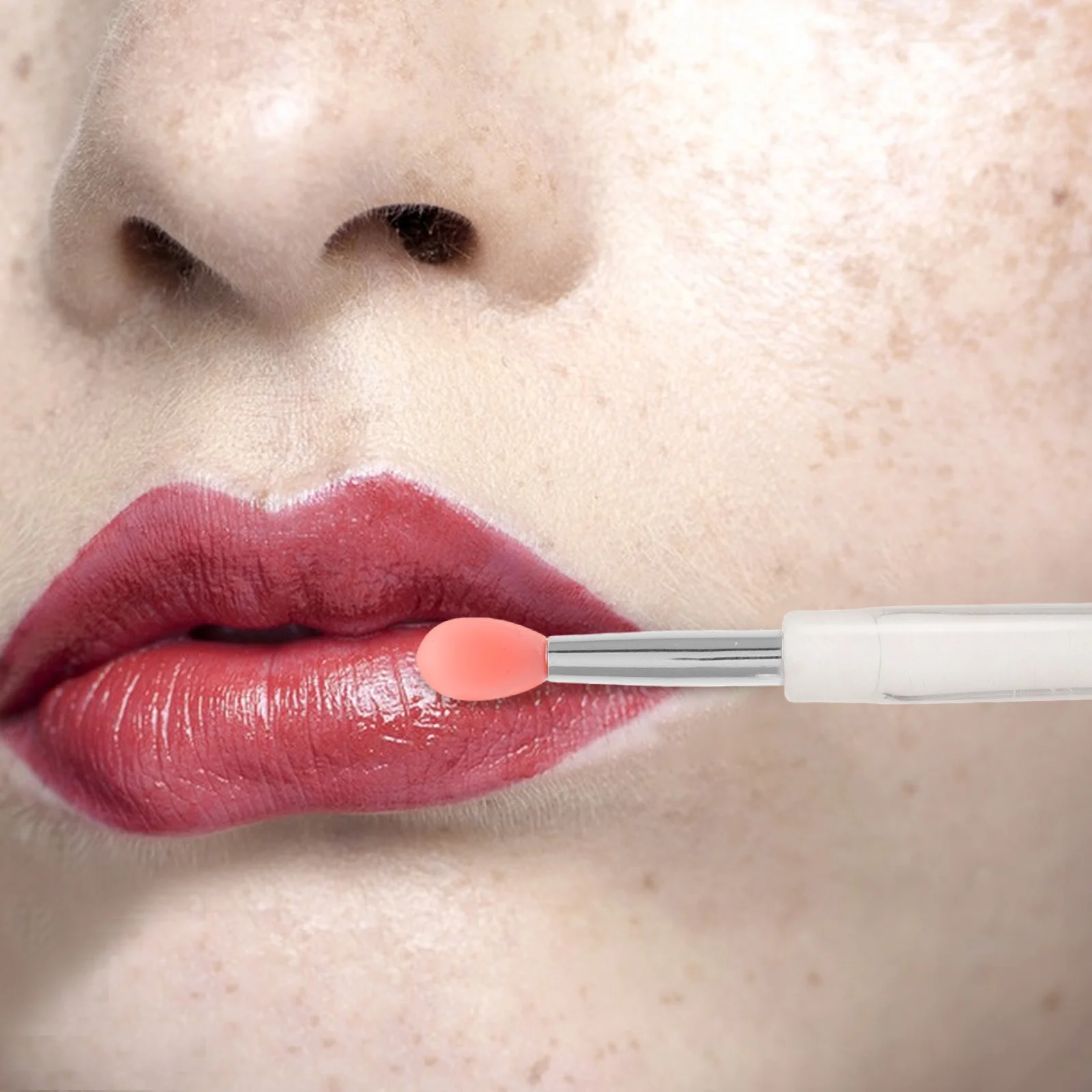 10 Stuks Mini Siliconen Lippenborstel Draagbare Lippenstift Applicator Zachte Haren Herbruikbare Gemakkelijk Schoon Multifunctionele Lippenbalsem Glans