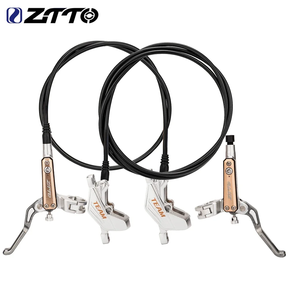 ZTTO MTB 4 Piston Bicycle Hydraulic Disc Brake Team Series 2.3mm Rotors Full Meatal Pad Mineral Oil AM Enduro DH Mountain Bike