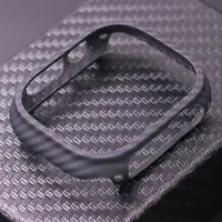 Funda fina de fibra de carbono Kevlar para Apple Watch Ultra 49mm cubierta de fibra de aramida para iWatch 8 7 45MM cubierta protectora