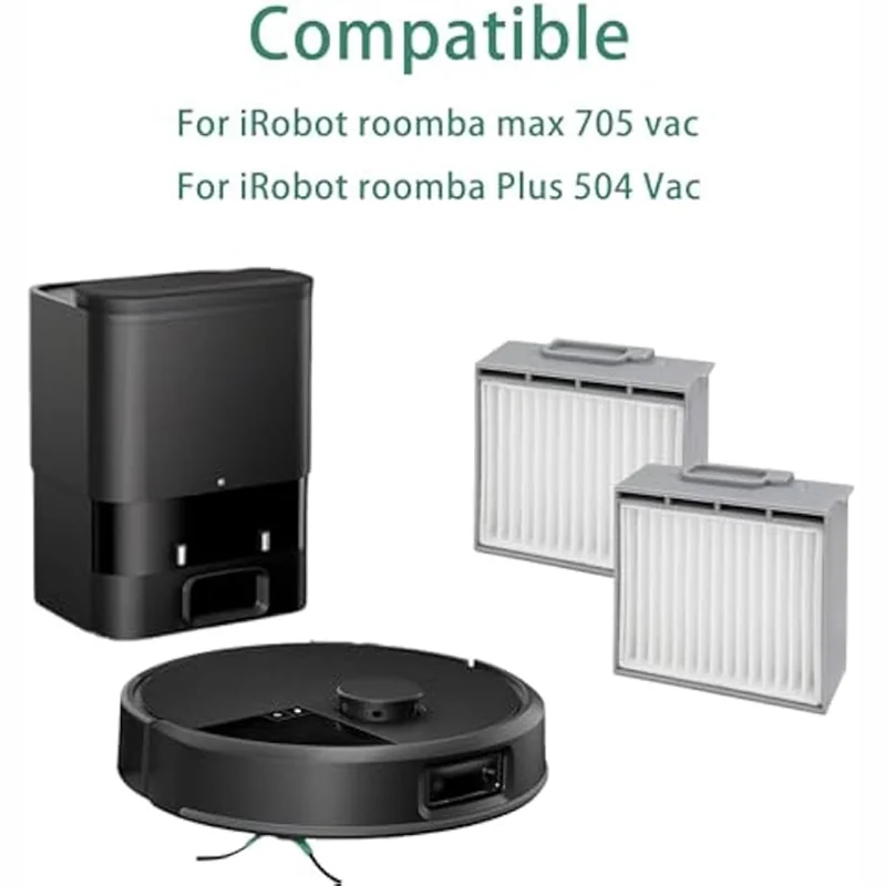 FORC-For Irobot Roomba Plus 504 & Vac لـ Irobot Roomba Max 705 استبدال مرشحات HEPA- 9 قطعة فلتر للمكانس الكهربائية