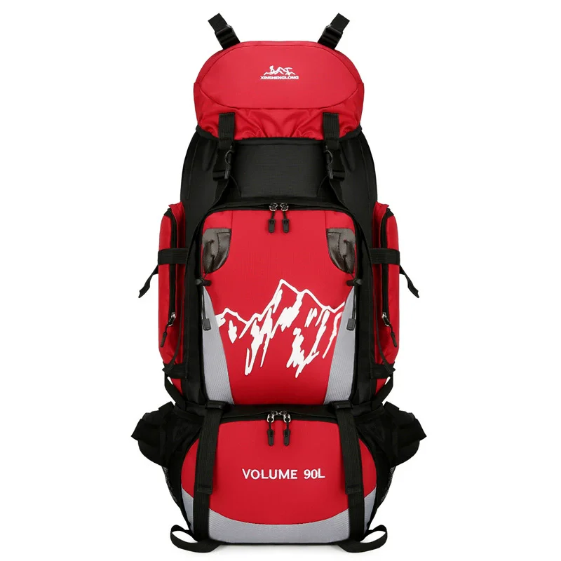 Men's Large Space Backpack Outdoor Hiking Climbing Rucksack Hunting Trekking Multifunctional Travel Bags with Adjustable Strap