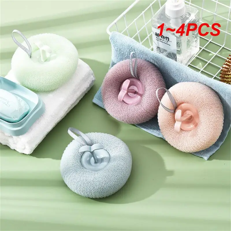 1~4PCS Bath Towel Dense Mesh Multi-color Optional Blue Houseware Bath Flower Massage Bath Easy To Foam Green