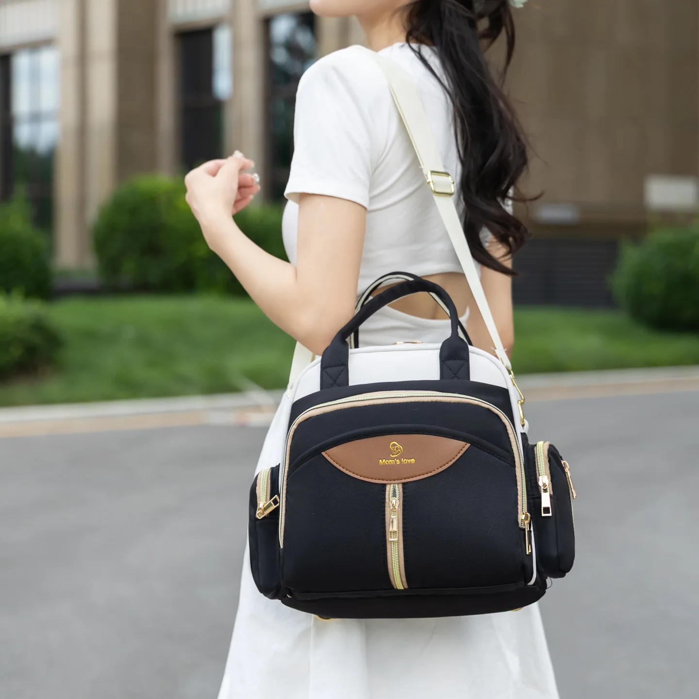 

Premium Nursing Backpack - Insulated Bottle Pockets & Stroller Straps, Compact Yet Spacious Design