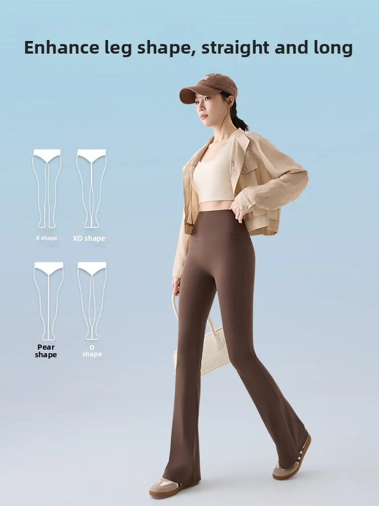 مشروط عالية الخصر جرس بوت اليوغا السراويل النسائية في الهواء الطلق ارتداء Fitn البطن النحت طماق طويلة النايلون دنة