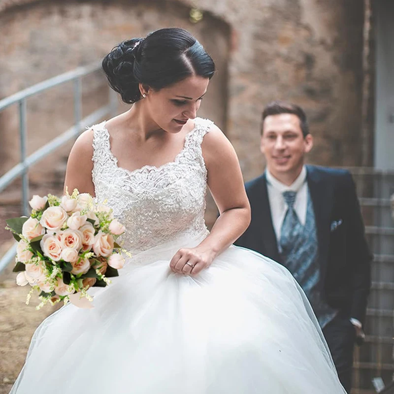 Buquês de casamento artificiais para noiva, mão ao ar livre Tossing Bouquet, Igreja Festa Cerimônia, 1Pc