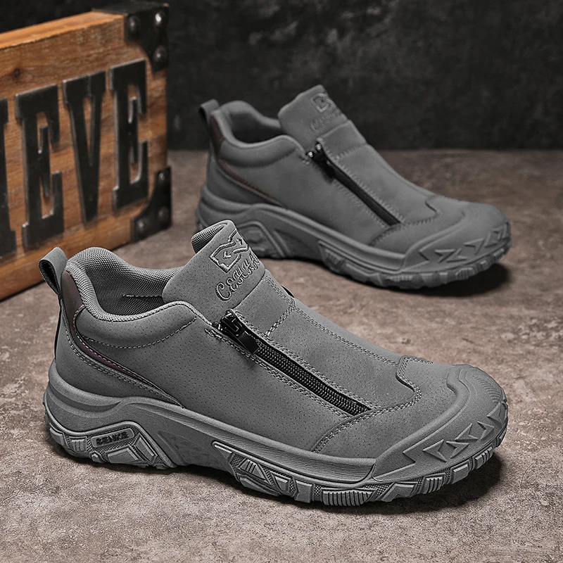 

Men's Spring Work Shoes Waterproof Anti-slip Wear-resistant Soft Bottom One-step Sports Fashion Work Shoes Korean Style