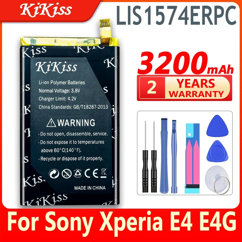 Аккумулятор KiKiss для SONY Xperia E4 E2003 E2033 E2105 E2104 E2115 LIS1574ERPC мобильный телефон аккумулятор 3200 мАч для Sony E4