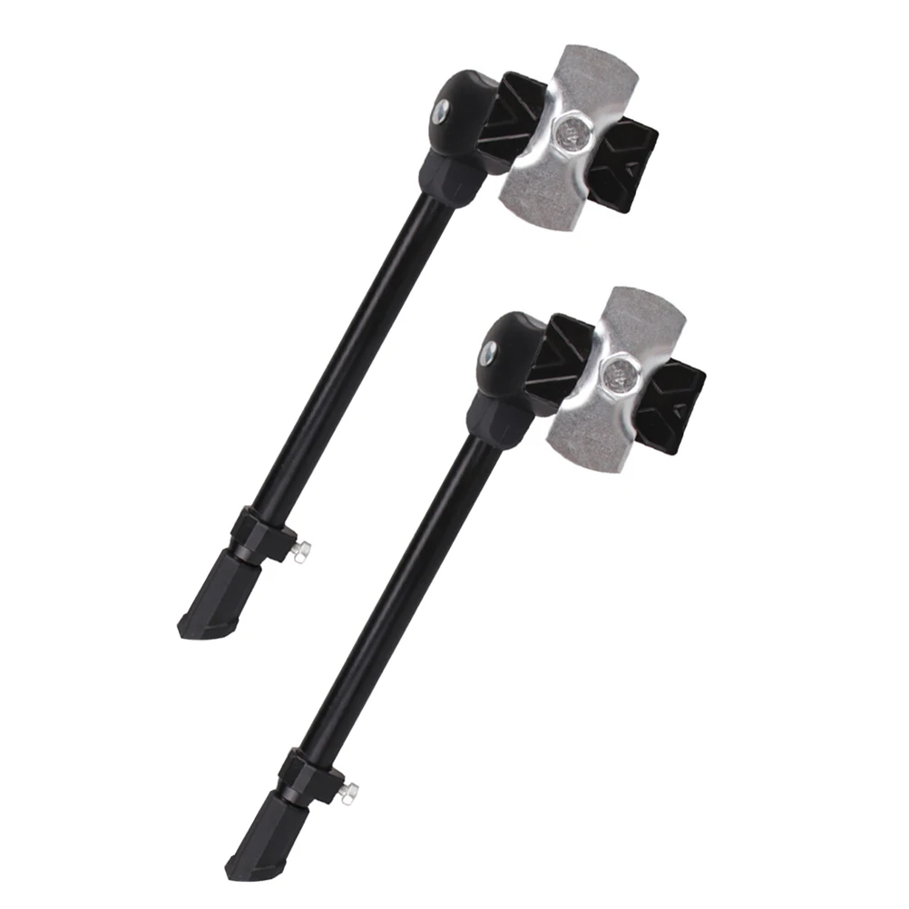 

2 Pcs Mountain Bike Kickstand Adjustable Universal Bicycle Rack for Back of Middle Bracket Garage